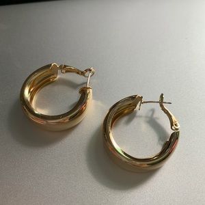 Sterling Siver Chunky Hoop Earrings